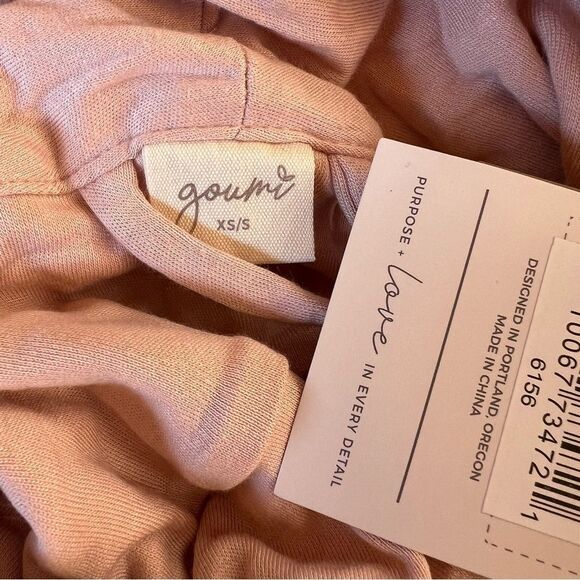NWT Goumi Kids Mom Rose Robe XS/S Womens Bamboo Organic Cotton Pink Pockets - Picture 4 of 4